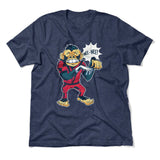 Dancing Monkey Jackson Men/Unisex T-Shirt in Heather Navy color