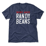 Secret Agent Randy Beans Men/Unisex T-Shirt in Heather Navy color