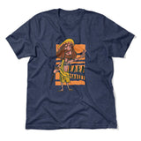 Indian Guru - Baba Marley Men/Unisex T-Shirt in Heather Navy color