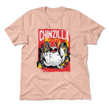 Chinzilla Monster Men/Unisex T-Shirt in Heather Peach color
