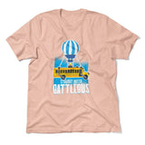 Straight Outta Battle Bus Men/Unisex T-Shirt in Heather Peach color