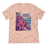 Coast Malone Men/Unisex T-Shirt in Heather Peach color