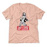 Change Luck Monopoly Parody Men/Unisex T-Shirt in Heather Peach color