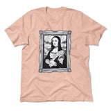 Gothic Monalisa Men/Unisex T-Shirt in Heather Peach color