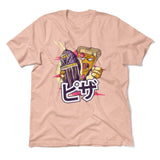 Pizza Kong Men/Unisex T-Shirt in Heather Peach color