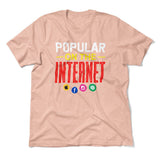 Popular On The Internet Men/Unisex T-Shirt in Heather Peach color