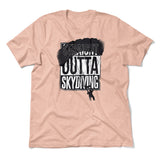Straight Outta Skydiving Men/Unisex T-Shirt in Heather Peach color