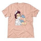 Strong Nurse Men/Unisex T-Shirt in Heather Peach color