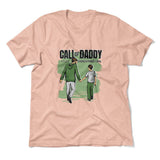 Call Of Daddy Men/Unisex T-Shirt in Heather Peach color