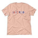 Science Lettering Men/Unisex T-Shirt in Heather Peach color
