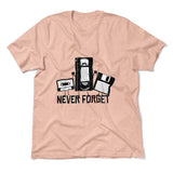 Never Forget The Old Stuff Men/Unisex T-Shirt in Heather Peach color