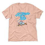 American Idle Men/Unisex T-Shirt in Heather Peach color