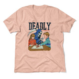 Deadly Games Men/Unisex T-Shirt in Heather Peach color