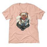 Lifeline Pug Apex Gamer Men/Unisex T-Shirt in Heather Peach color