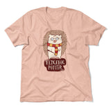Hedge Hog Potter Men/Unisex T-Shirt in Heather Peach color