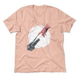 Creation Of Adam - Motorcycle Men/Unisex T-Shirt in Heather Peach color