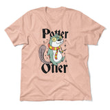 Potter Otter Men/Unisex T-Shirt in Heather Peach color