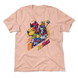 Dogvengers Men/Unisex T-Shirt in Heather Peach color