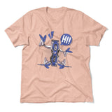 Quadcopter Robot Men/Unisex T-Shirt in Heather Peach color
