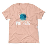 Pot Head Men/Unisex T-Shirt in Heather Peach color