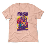 Invasion Of The Robots Men/Unisex T-Shirt in Heather Peach color