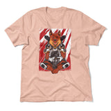 German Shepard Gamer Dog Men/Unisex T-Shirt in Heather Peach color
