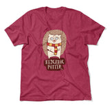 Hedge Hog Potter Men/Unisex T-Shirt in Heather Raspberry color