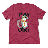 Potter Otter Men/Unisex T-Shirt in Heather Raspberry color