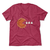 Pie Eating Cream Men/Unisex T-Shirt in Heather Raspberry color