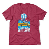 Straight Outta Battle Bus Men/Unisex T-Shirt in Heather Raspberry color