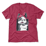 French Bulldog Men/Unisex T-Shirt in Heather Raspberry color