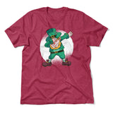 Leprechaun Dabbing Men/Unisex T-Shirt in Heather Raspberry color