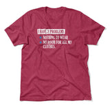 I Have 2 Problems Men/Unisex T-Shirt in Heather Raspberry color