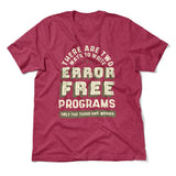 How Many Ways To Write Error Free Programs Men/Unisex T-Shirt in Heather Raspberry color