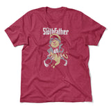 The Slothfather Men/Unisex T-Shirt in Heather Raspberry color