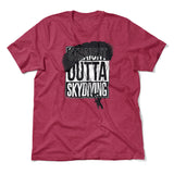 Straight Outta Skydiving Men/Unisex T-Shirt in Heather Raspberry color