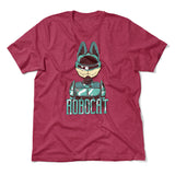 Robocat Men/Unisex T-Shirt in Heather Raspberry color