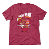 Power Loops Men/Unisex T-Shirt in Heather Raspberry color