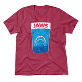 Jaws Teeth Men/Unisex T-Shirt in Heather Raspberry color