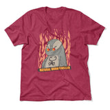 Natural Born Chiller Men/Unisex T-Shirt in Heather Raspberry color