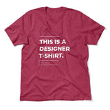 Designer Tshirt Men/Unisex T-Shirt in Heather Raspberry color