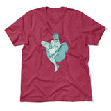 Statue Of Liberty Marilyn Monroe Men/Unisex T-Shirt in Heather Raspberry color
