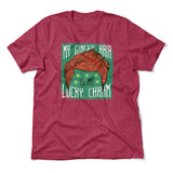 My Ginger Hair Is My Lucky Charm Men/Unisex T-Shirt in Heather Raspberry color