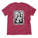 Gothic Monalisa Men/Unisex T-Shirt in Heather Raspberry color