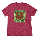 My Ginger Beard Is My Lucky Charm Men/Unisex T-Shirt in Heather Raspberry color