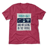 Things I Hate Men/Unisex T-Shirt in Heather Raspberry color