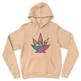 Cannabis Leaf Beach Hoodie in Heather Sand Dune color