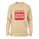 Spoiler Alert Men/Unisex Drop Shoulder Sweatshirt in Heather Sand Dune color