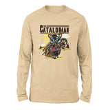 The Catalorian Men/Unisex Drop Shoulder Sweatshirt in Heather Sand Dune color