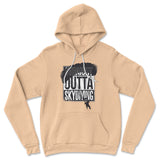 Straight Outta Skydiving Hoodie in Heather Sand Dune color
